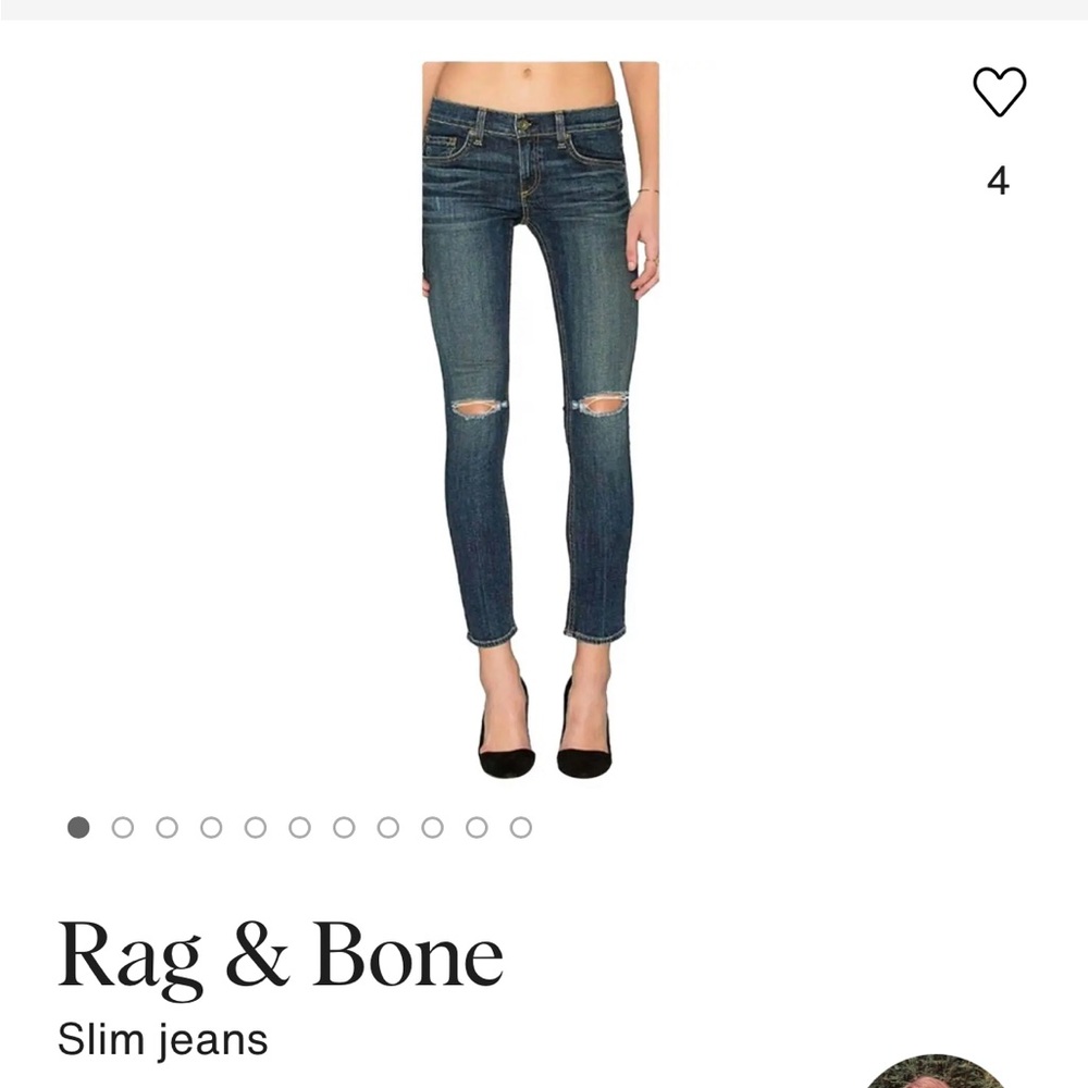 rag & bone Distressed jeans size 25